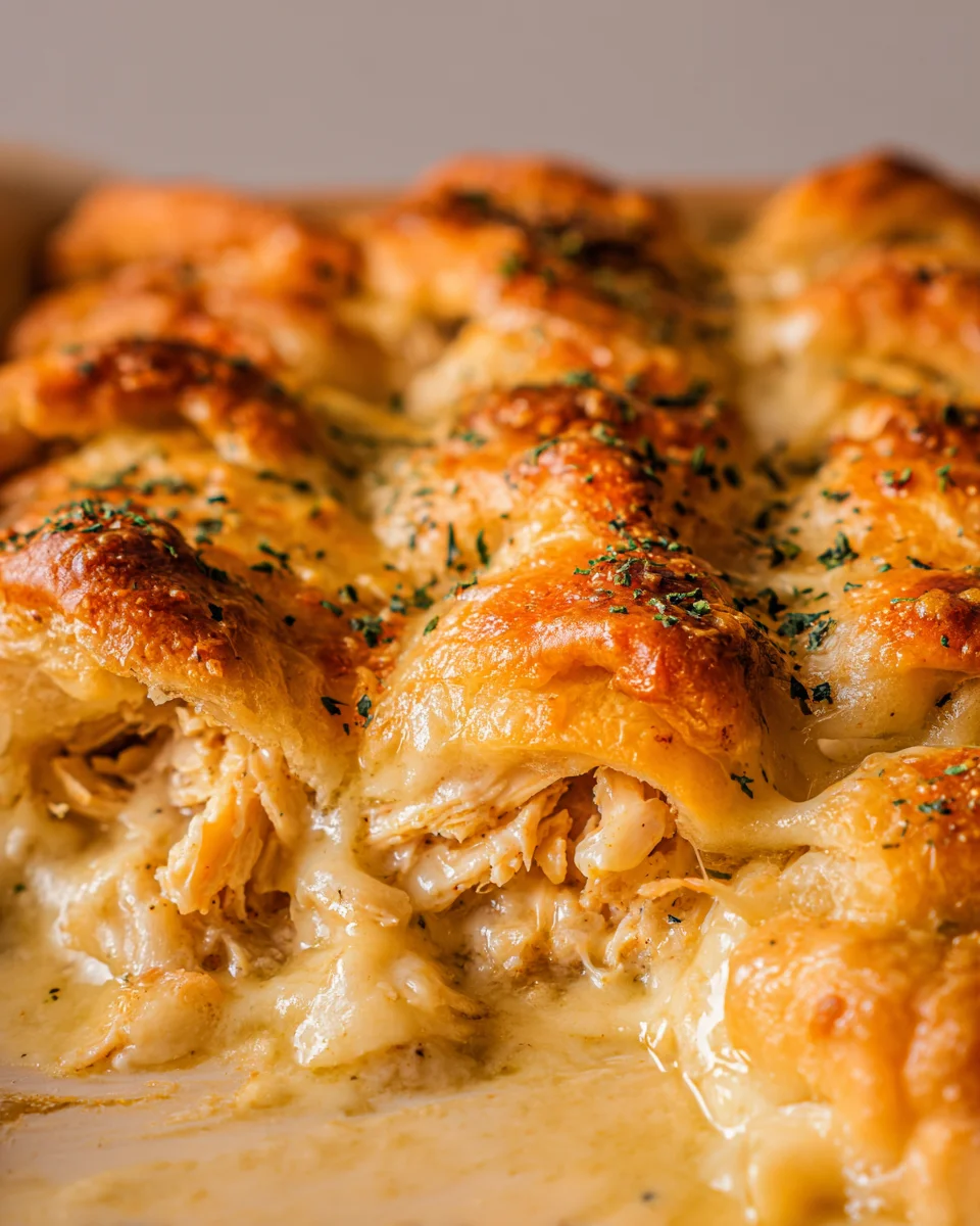 Cheesy Chicken Crescent Roll Bake