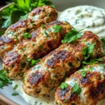 Chicken Kofta with Garlic Yogurt Sauce