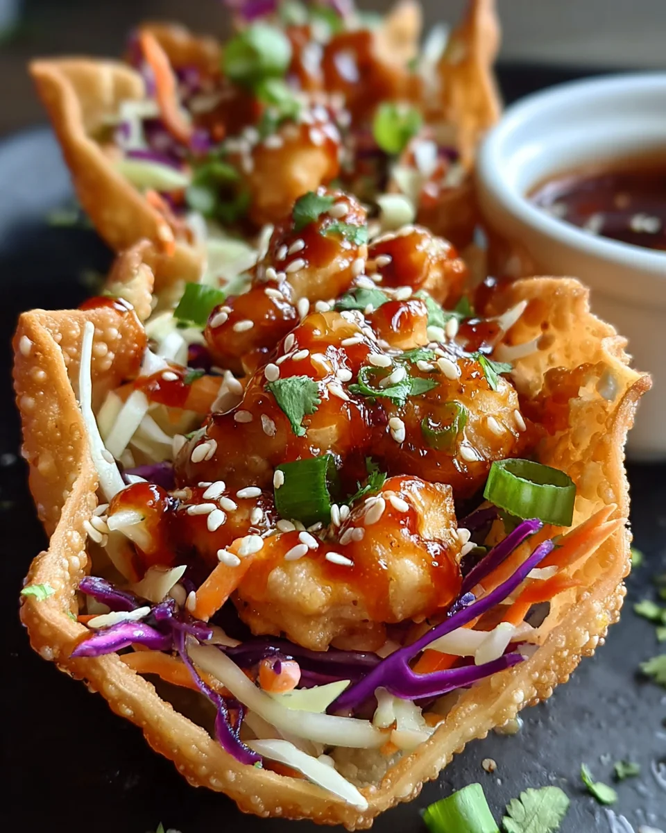 Chicken Wonton Tacos