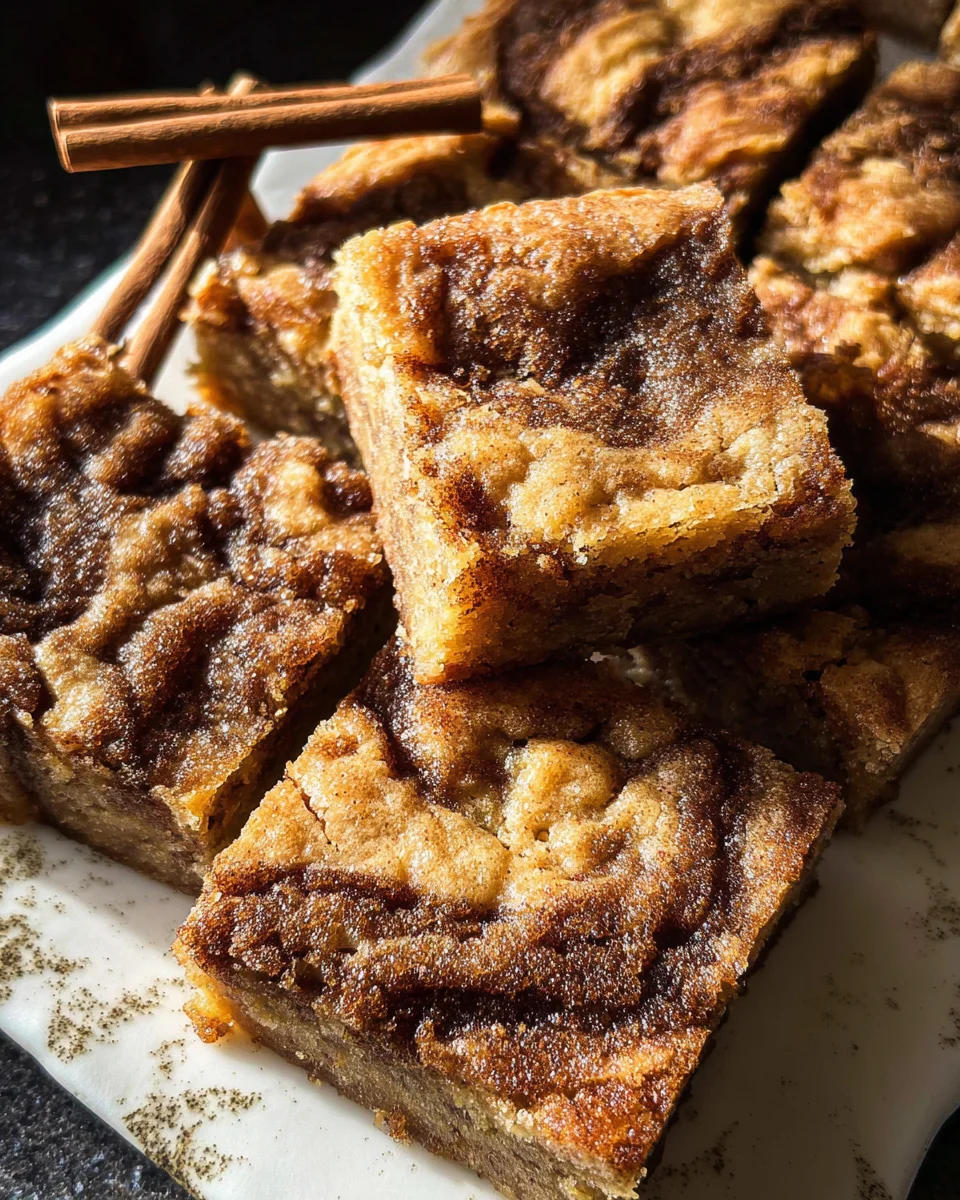 Cinnamon Swirl Snickerdoodle Blondies