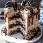 Cookies and Cream Cake with Coffee Oreo Buttercream