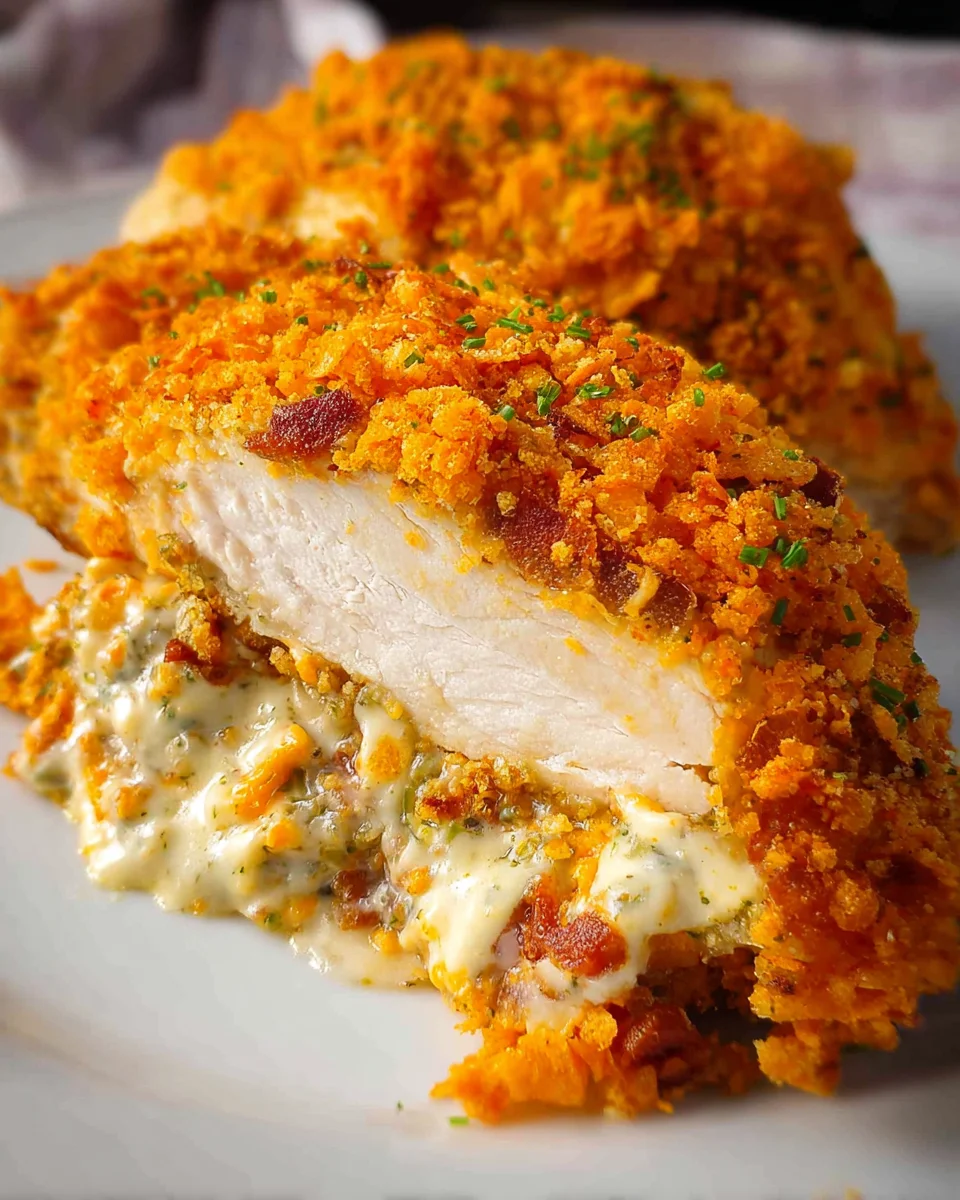 Cream Cheese and Bacon Stuffed Doritos Chicken 18 Cream