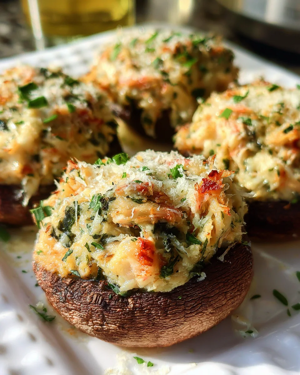 Creamy Crab Stuffed Mushrooms 22 Creamy Crab Stuffed Mushrooms