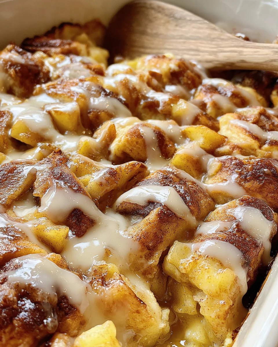 Crock Pot Apple Cinnamon Roll Casserole