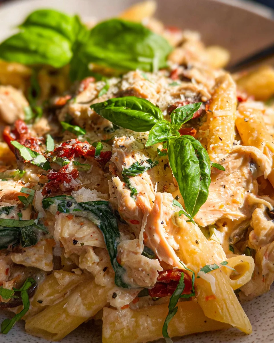 Crock Pot Creamy Chicken Pasta
