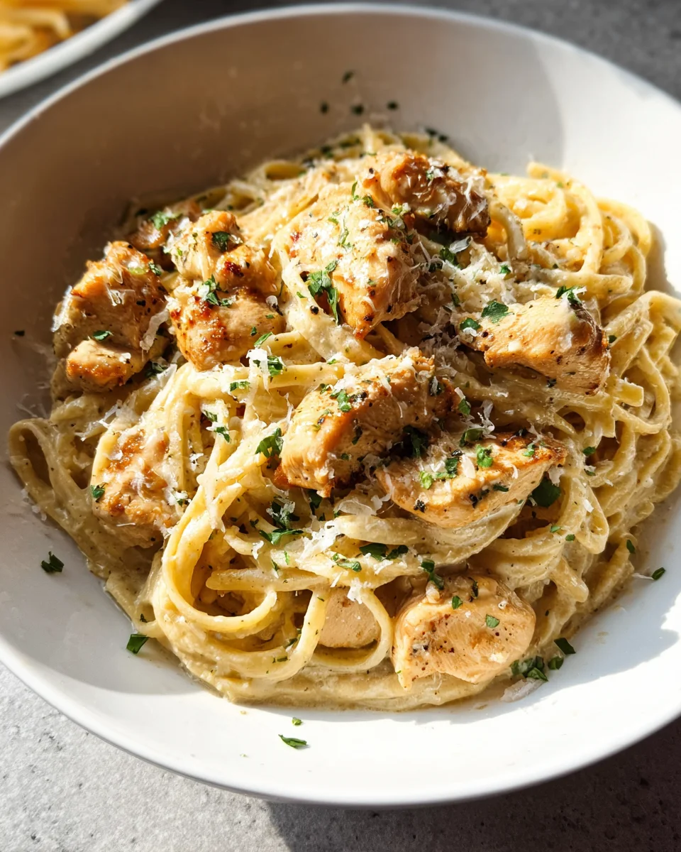 Easy Garlic Chicken Pasta