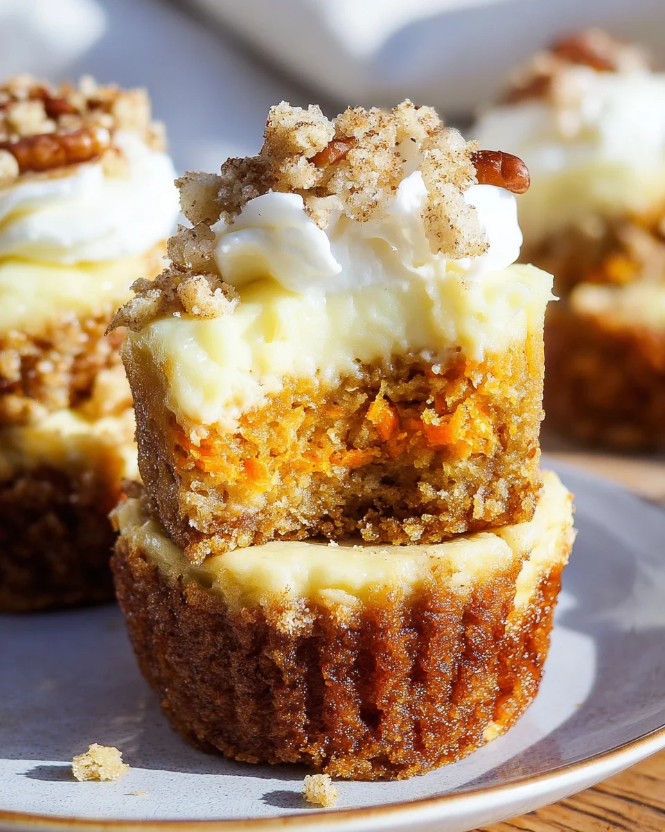 Mini Carrot Cake Cheesecakes
