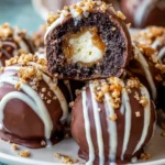 Pretzel Oreo Balls {Stuffed with Salted Caramel}