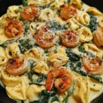 Shrimp Tortellini with Garlic Sauce