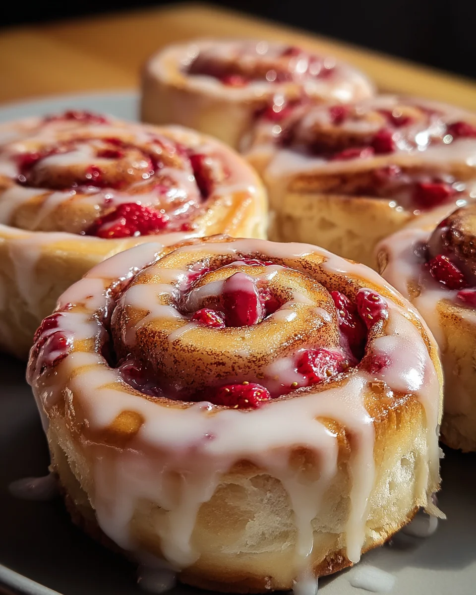 Strawberry Cheesecake Cinnabon Rolls