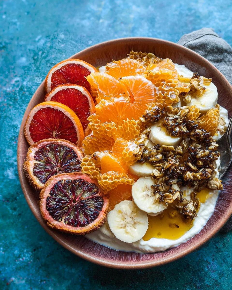 Winter Citrus Ricotta Breakfast Bowl with Honeycomb