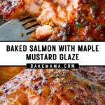 Baked Salmon with Maple Mustard Glaze 17 Pinterest Hidden Image