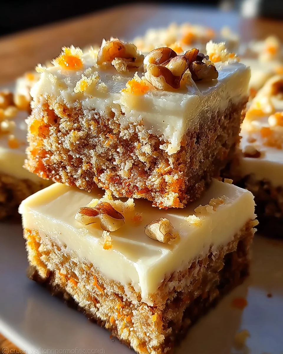 Decadent Carrot Cake Bars with Cream Cheese Frosting