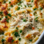 Dump-and-Bake Chicken Alfredo Rice Casserole Recipe