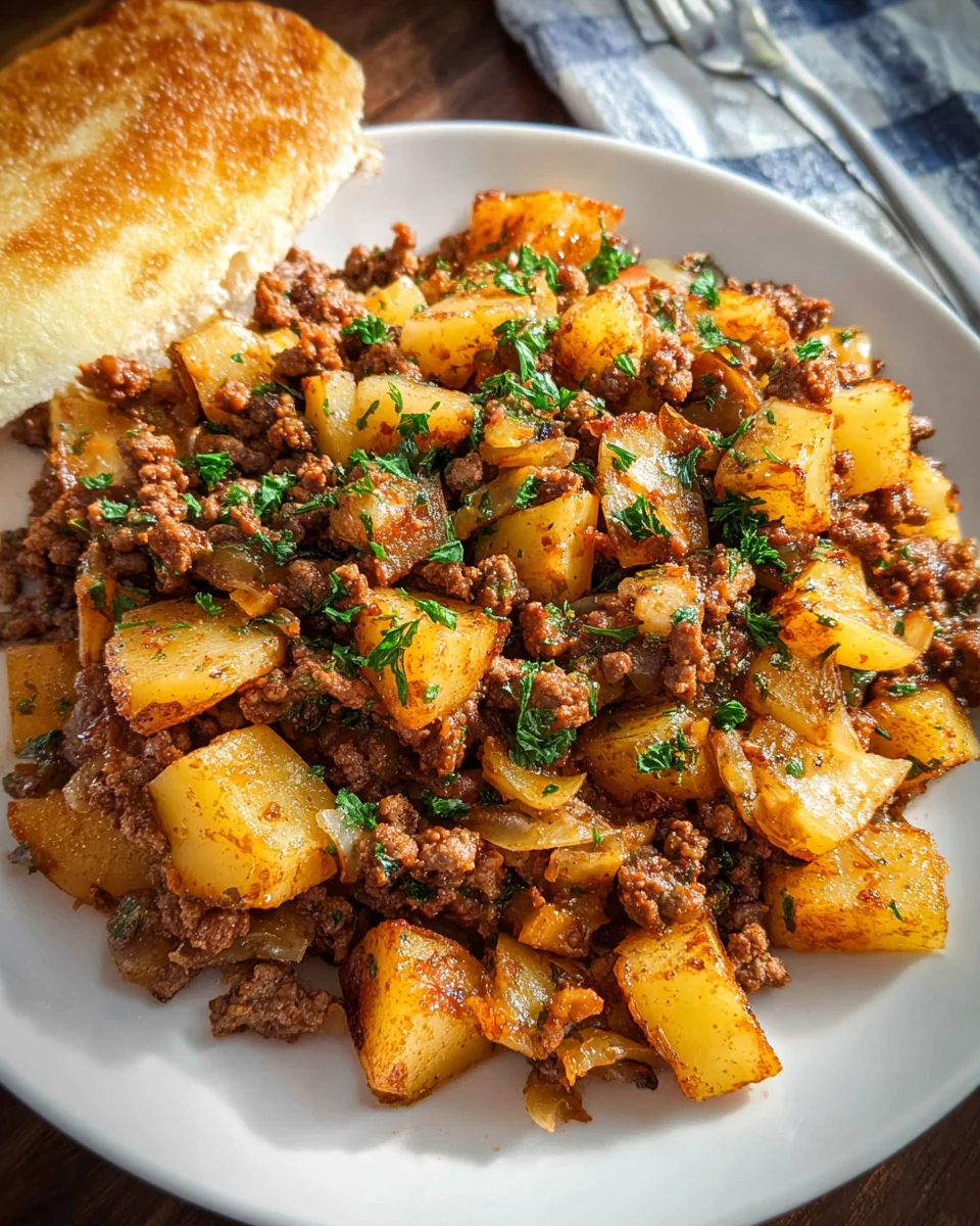 Ground Beef and Potatoes Skillet