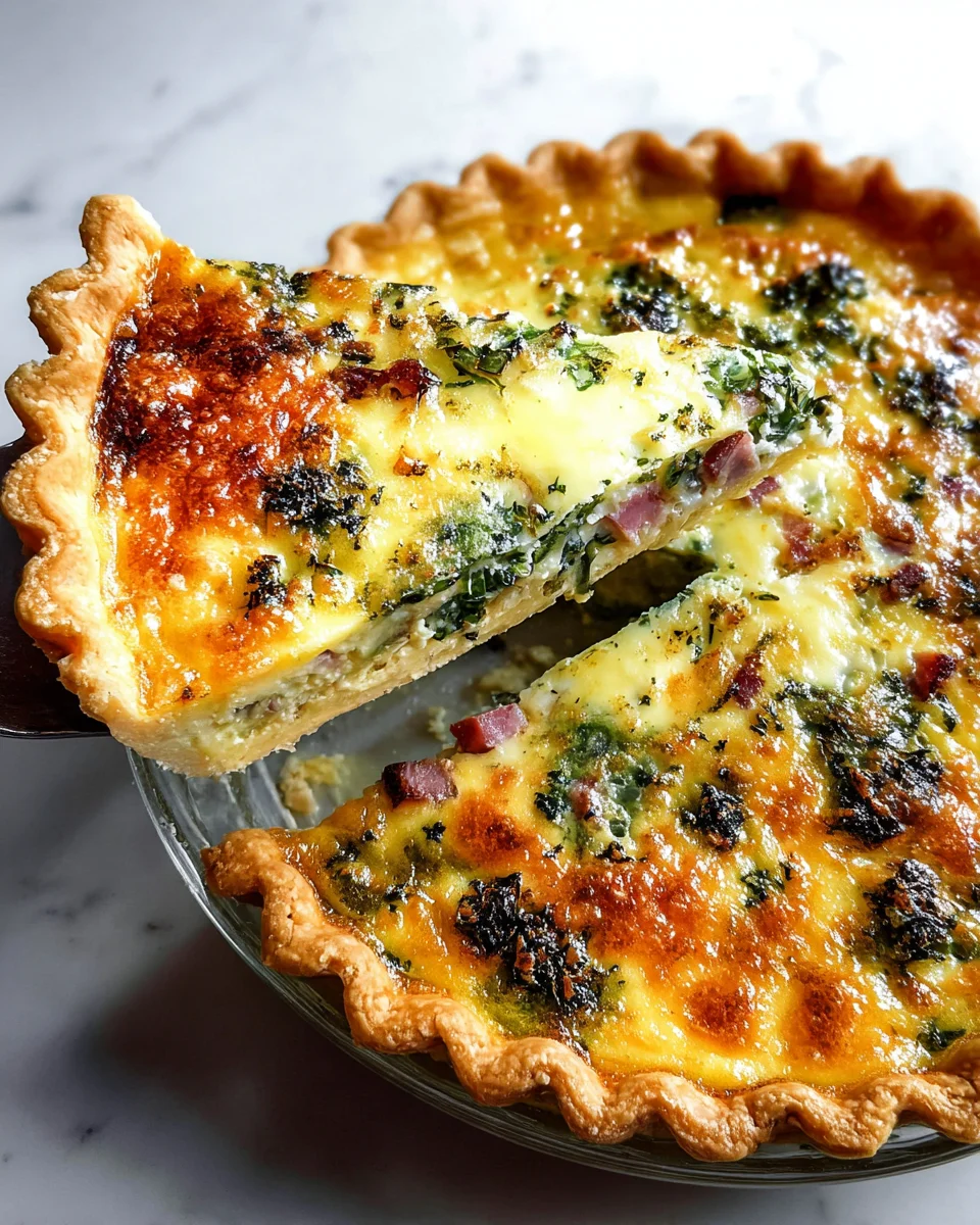 Gruyere, Ham And Arugula Quiche 20 Gruyere,