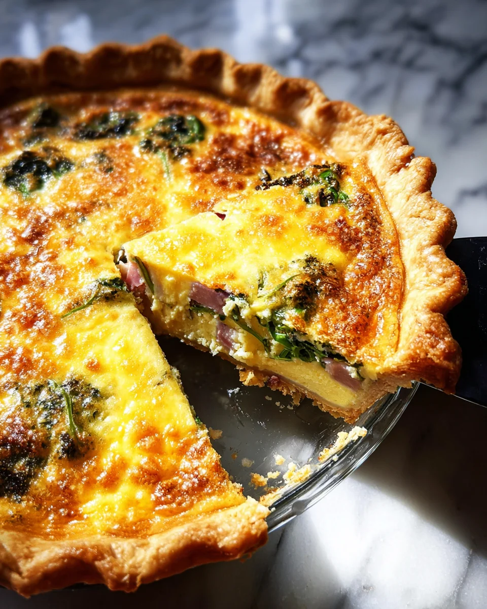 Gruyere, Ham And Arugula Quiche 21 Gruyere,