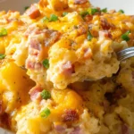 Ham & Bacon Cheesy Potatoes