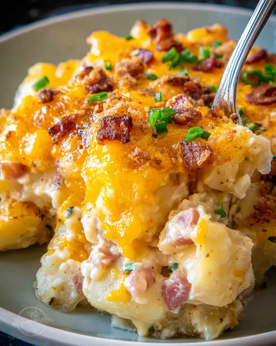 Ham & Bacon Cheesy Potatoes 19 Ham