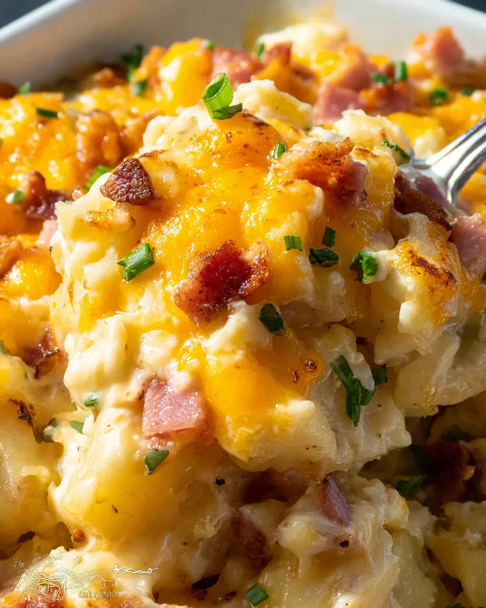 Ham & Bacon Cheesy Potatoes 20 Ham