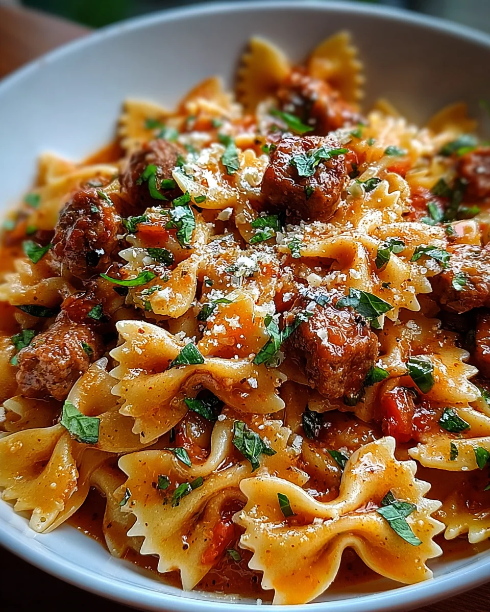 Italian Sausage With Bow Tie Pasta
