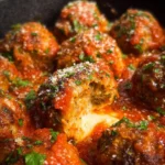 Mozzarella Stuffed Meatballs