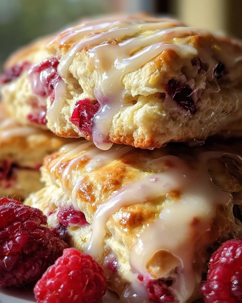 Ridiculously Easy Lemon Raspberry Scones
