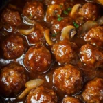 Slow Cooker Salisbury Steak Meatballs