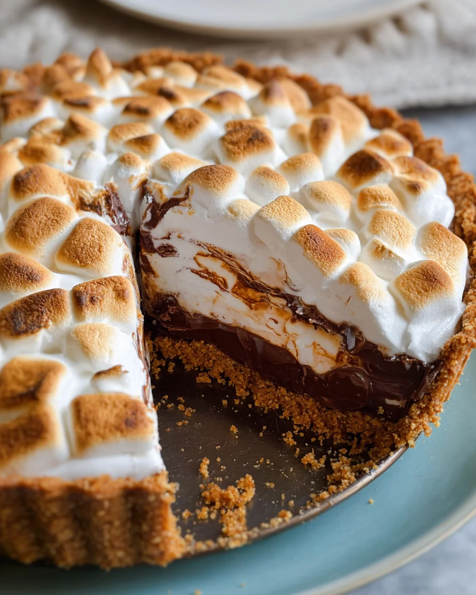 S'mores Pie With Marshmallow Fluff