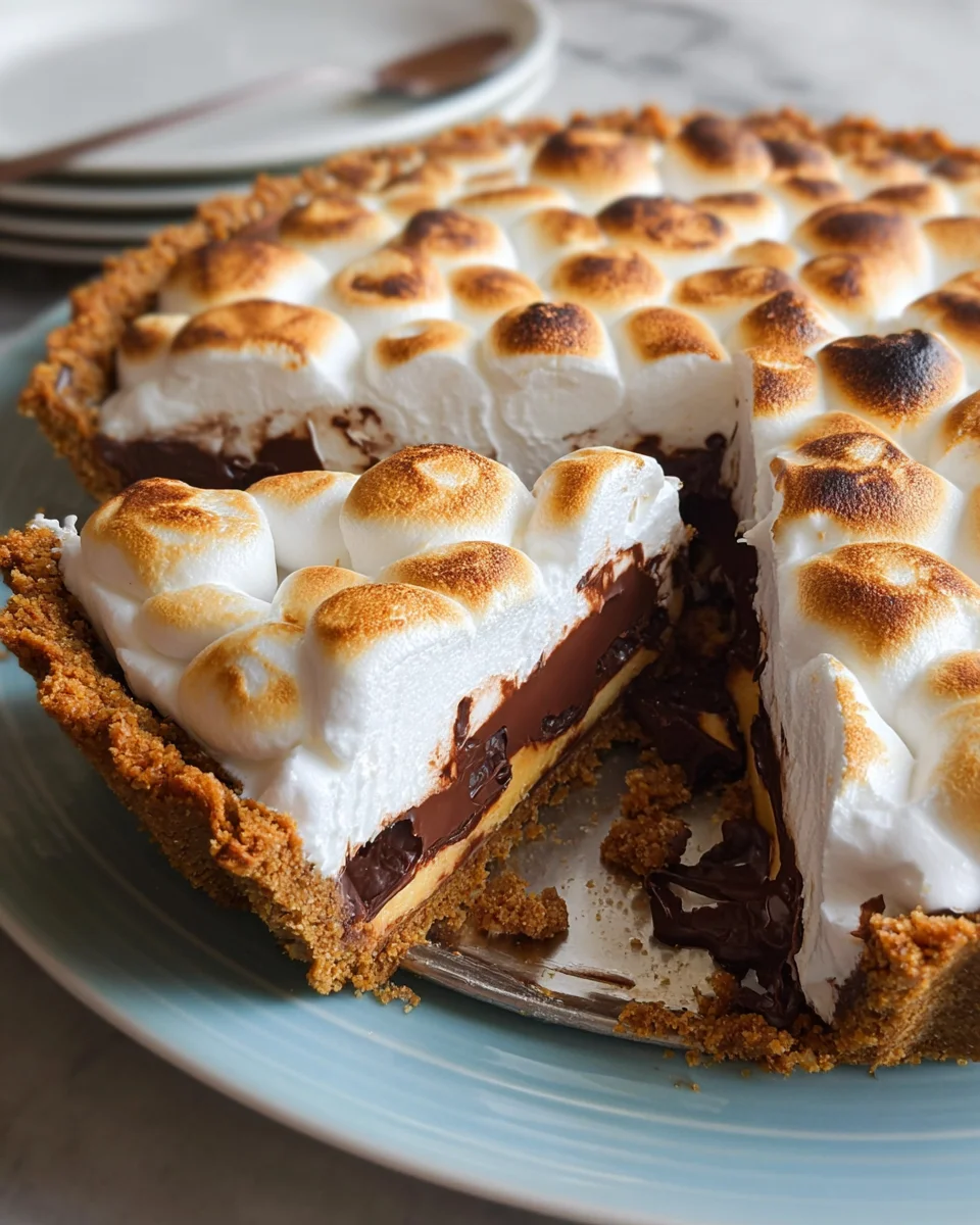 Smores Pie With Marshmallow Fluff 3