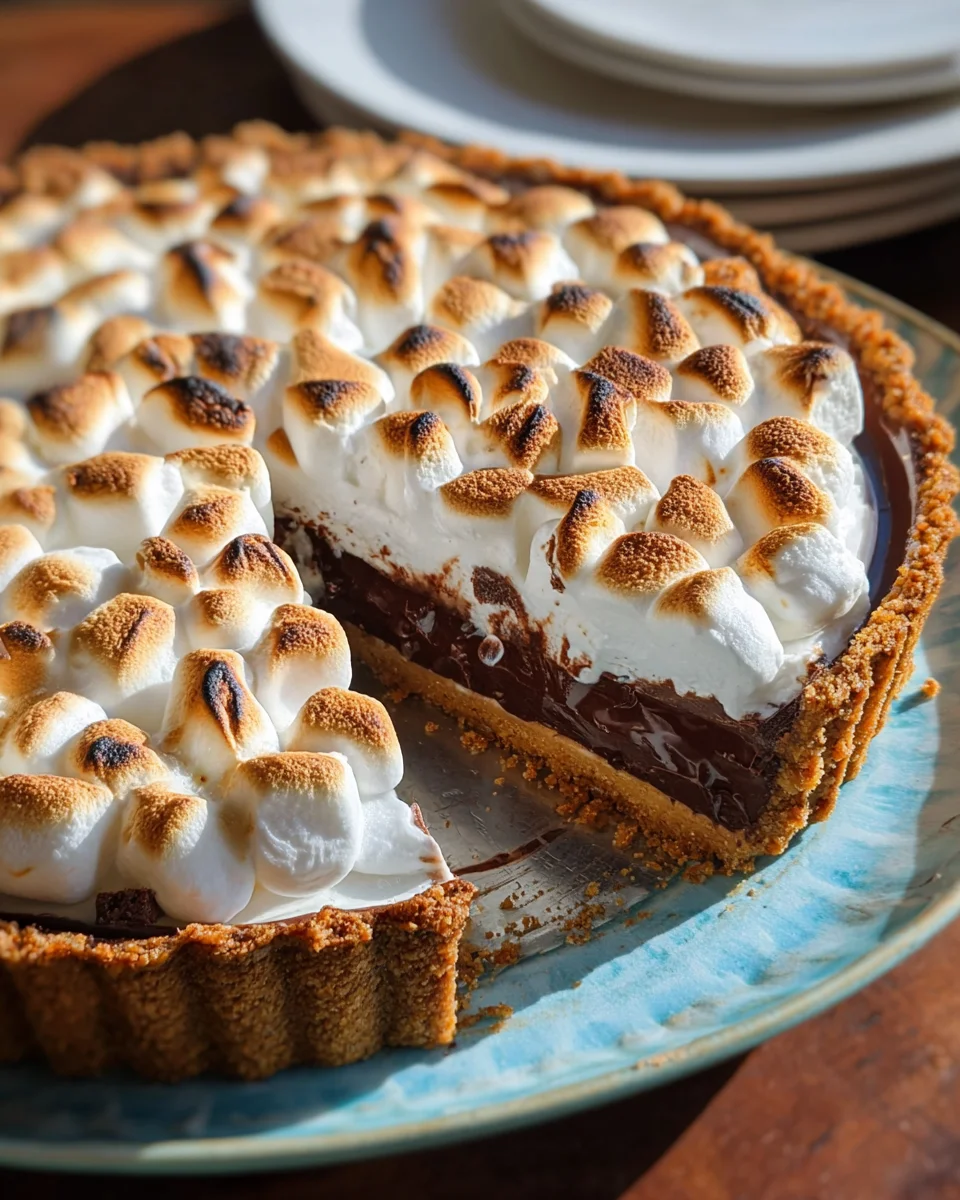 Smores Pie With Marshmallow Fluff 4