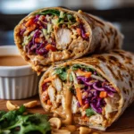 Thai Peanut Chicken Wraps